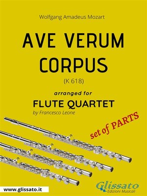 cover image of Ave Verum (Mozart)--Flute Quartet set of PARTS